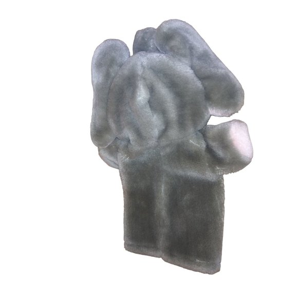 VTG Dakin Elephant Hand Puppet Stuffed Plush Gray Elephant Pink Ears Cheeks 1985 - Picture 7 of 10